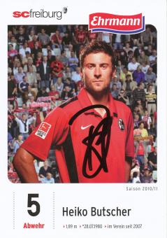 Heiko Butscher  2010/2011   SC Freiburg Fußball Autogrammkarte original signiert 