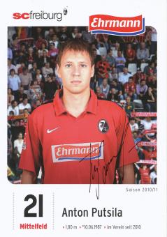 Anton Putsila  2010/2011   SC Freiburg Fußball Autogrammkarte original signiert 