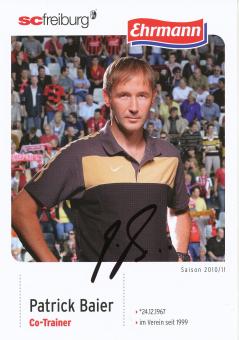 Patrick Baier  2010/2011   SC Freiburg Fußball Autogrammkarte original signiert 
