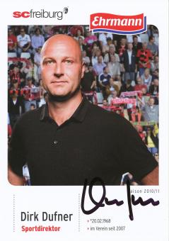 Dirk Dufner  2010/2011   SC Freiburg Fußball Autogrammkarte original signiert 