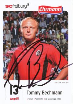 Tommy Bechmann  2010/2011   SC Freiburg Fußball Autogrammkarte original signiert 