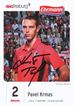 Pavel Krmas  2010/2011   SC Freiburg Fußball Autogrammkarte original signiert 