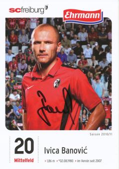 Ivica Banovic  2010/2011   SC Freiburg Fußball Autogrammkarte original signiert 