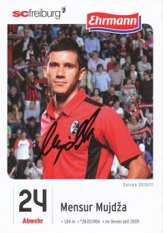 Mensur Mujdza  2010/2011   SC Freiburg Fußball Autogrammkarte original signiert 