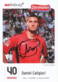 Daniel Caligiuri  2010/2011   SC Freiburg Fußball Autogrammkarte original signiert 