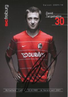 David Targamadze  2009/2010   SC Freiburg Fußball Autogrammkarte original signiert 