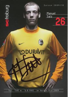 Manuel Salz  2009/2010   SC Freiburg Fußball Autogrammkarte original signiert 