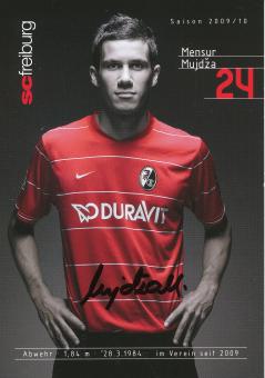 Mensur Mujdza  2009/2010   SC Freiburg Fußball Autogrammkarte original signiert 