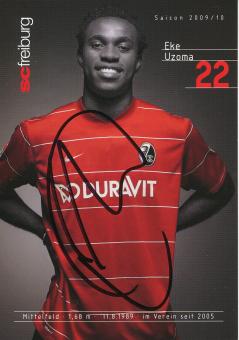Eke Uzoma  2009/2010   SC Freiburg Fußball Autogrammkarte original signiert 