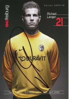 Michael Langer  2009/2010   SC Freiburg Fußball Autogrammkarte original signiert 