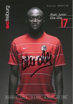 Alain Junior Olle Olle  2009/2010   SC Freiburg Fußball Autogrammkarte original signiert 