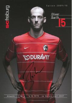 Oliver Barth  2009/2010   SC Freiburg Fußball Autogrammkarte original signiert 