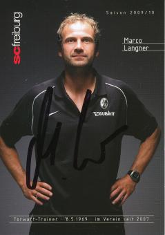 Marco Langner  2009/2010   SC Freiburg Fußball Autogrammkarte original signiert 