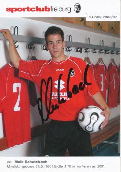 Maik Schutzbach  2006/2007   SC Freiburg Fußball Autogrammkarte original signiert 