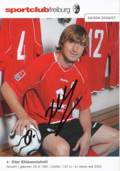 Otar Khizaneoshvili  2006/2007   SC Freiburg Fußball Autogrammkarte original signiert 