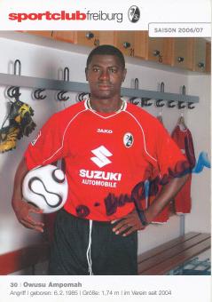 Owusu Ampomah  2006/2007   SC Freiburg Fußball Autogrammkarte original signiert 