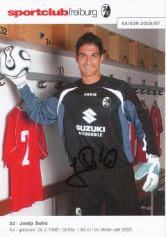 Josip Solic  2006/2007   SC Freiburg Fußball Autogrammkarte original signiert 