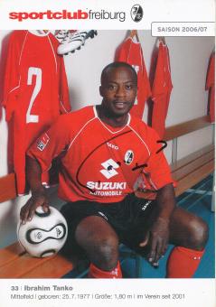 Ibrahim Tanko  2006/2007   SC Freiburg Fußball Autogrammkarte original signiert 