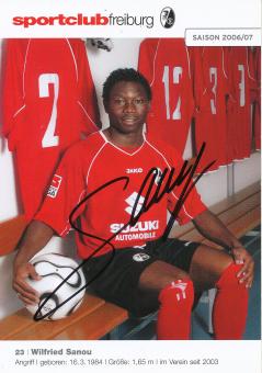 Wilfried Sanou  2006/2007   SC Freiburg Fußball Autogrammkarte original signiert 