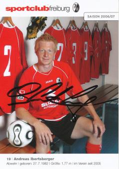 Andreas Ibertsberger  2006/2007   SC Freiburg Fußball Autogrammkarte original signiert 