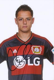 Javier Hernandez  Bayer 04 Leverkusen  Fußball Foto original signiert 