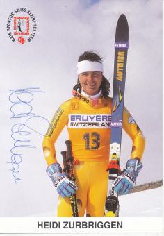 Heidi Zurbriggen  CH  Ski Alpin Autogrammkarte original signiert 