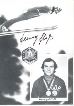 Henry Glaß  DDR  Skispringen  Autogrammkarte original signiert 