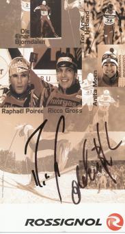 Ole Einar Björndalen & Ricco Gross  Biathlon  Autogrammkarte original signiert 