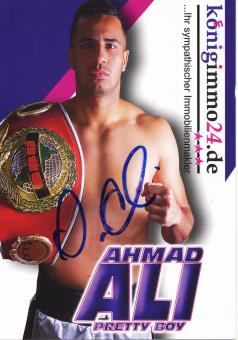 Ahmad Ali   Boxen  Autogrammkarte original signiert 