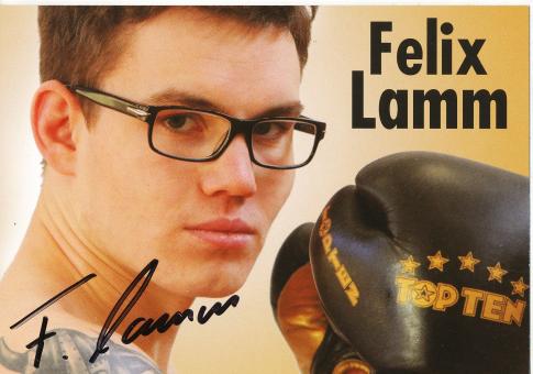 Felix Lamm   Boxen  Autogrammkarte original signiert 