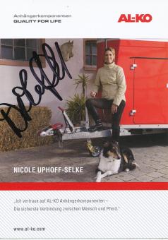 Nicole Uphoff Selke  Reiten  Autogrammkarte original signiert 