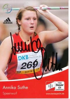 Annika Suthe  Leichtathletik  Autogrammkarte original signiert 
