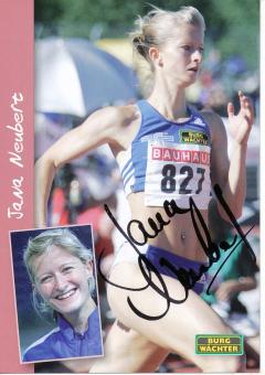 Jana Neubert  Leichtathletik  Autogrammkarte original signiert 