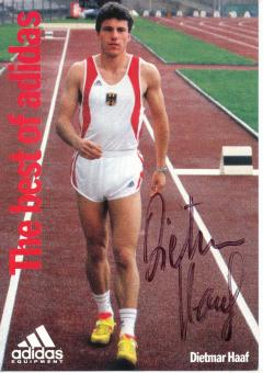 Dietmar Haaf  Leichtathletik  Autogrammkarte original signiert 