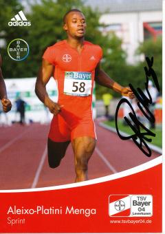 Aleixo Platini Menga  Leichtathletik  Autogrammkarte original signiert 