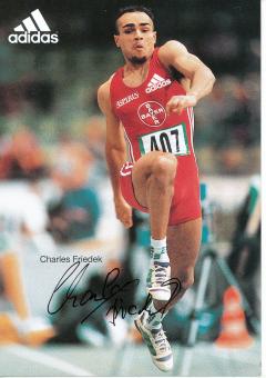 Charles Friedek  Leichtathletik  Autogrammkarte original signiert 