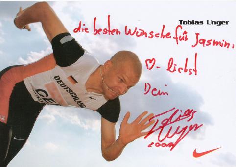 Tobias Unger  Leichtathletik  Autogrammkarte original signiert 