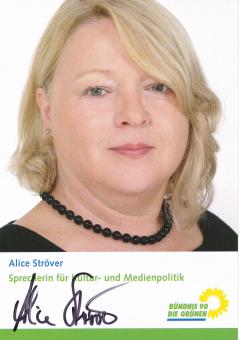 Alice Ströver  Politik  Autogrammkarte original signiert 