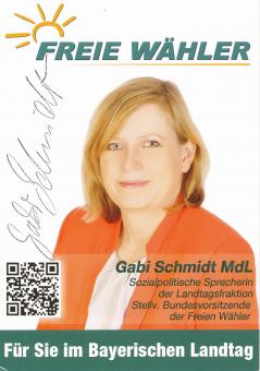 Gabi Schmidt  Politik  Autogrammkarte original signiert 