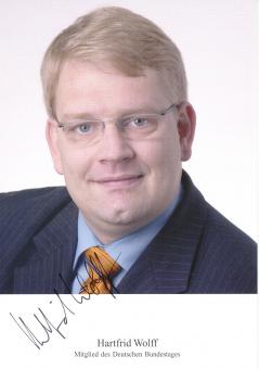 Hartfrid Wolff  Politik  Autogrammkarte original signiert 