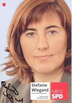 Stefanie Wiegand  Politik  Autogrammkarte original signiert 