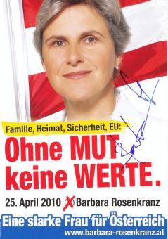 Barbara Rosenkranz    Politik  Autogrammkarte original signiert 