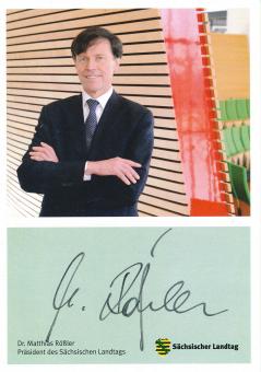 Dr.Matthias Rößler    Politik  Autogrammkarte original signiert 