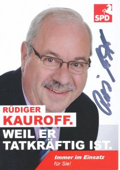 Rüdiger Kauroff  Politik  Autogrammkarte original signiert 