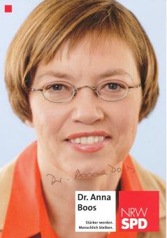 Dr.Anna Boos  Politik  Autogrammkarte original signiert 