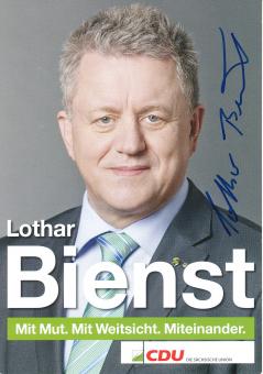 Lothar Bienst  Politik  Autogrammkarte original signiert 