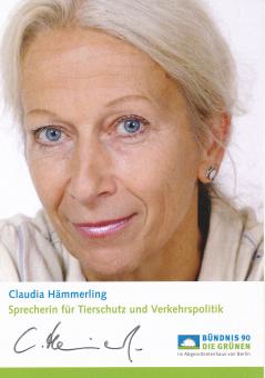 Claudia Hämmerling  Politik  Autogrammkarte original signiert 