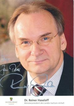 Dr.Reiner Haseloff  Politik  Autogrammkarte original signiert 
