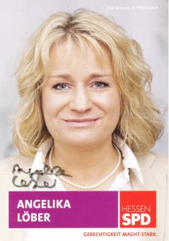Angelika Löber  Politik  Autogrammkarte original signiert 