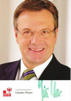 Günther Platter  Politik  Autogrammkarte original signiert 